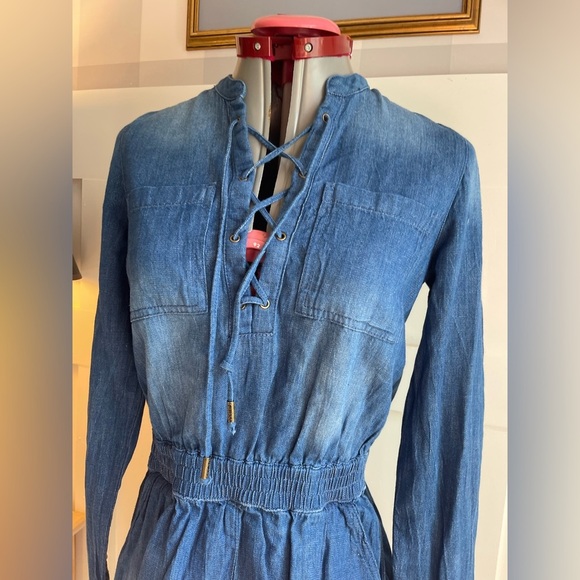 Guess Long Sleeve Denim Dress Size XS - Picture 6 of 9